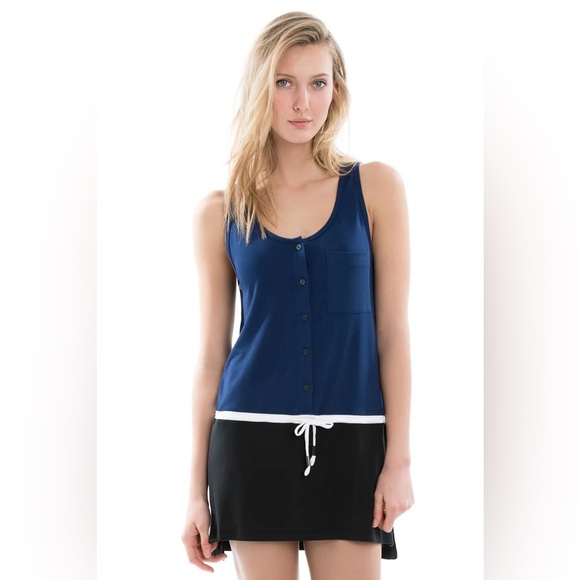 Lole Tops - LOLE Women’s Navy/Black Anita Drawstring Tunic Swimsuit Cover-Up—XS